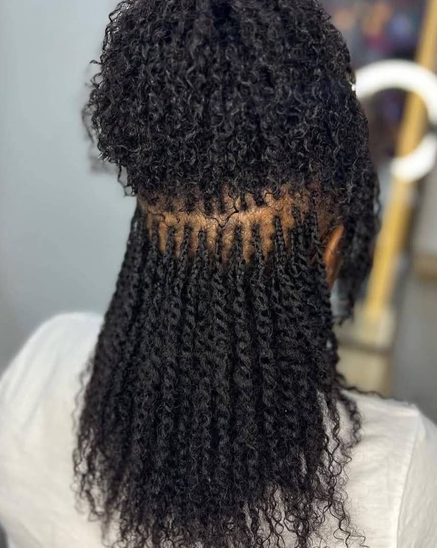 Mèches kinky bulk cheveux humains.